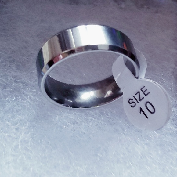 Mens Silver Band Ring Weddibg Anniversary Engagement NWT - Picture 5 of 6